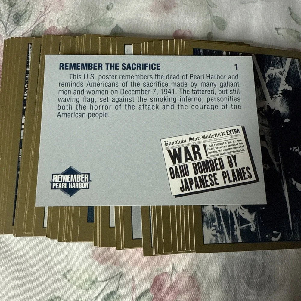 Remember Pearl Harbor 50th Anniversary 50-Card Base‎ Set (Tuff Stuff, 1991) WWII